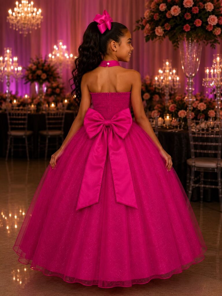 Vestido Infantil Longo Banana Club Âmbar Pink