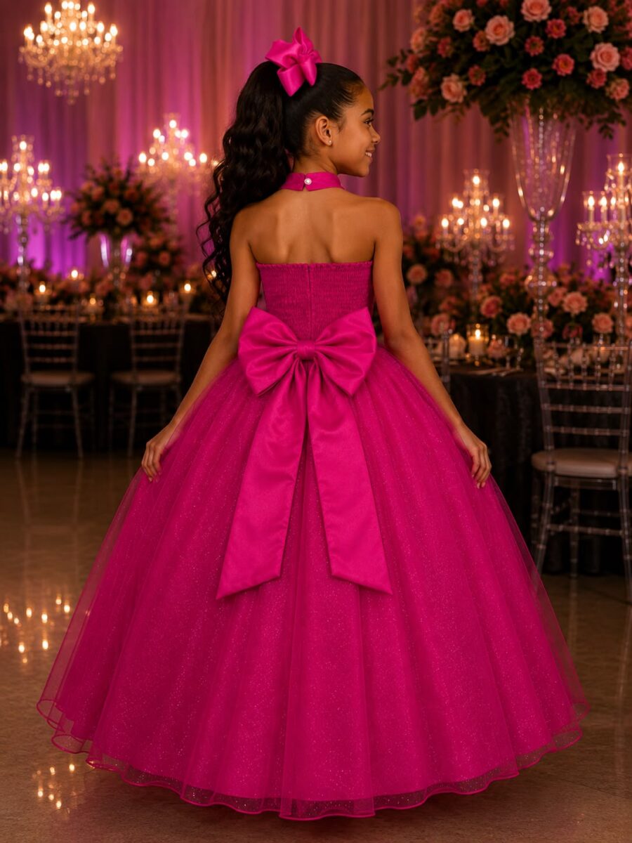 Vestido Infantil Longo Banana Club Âmbar Pink