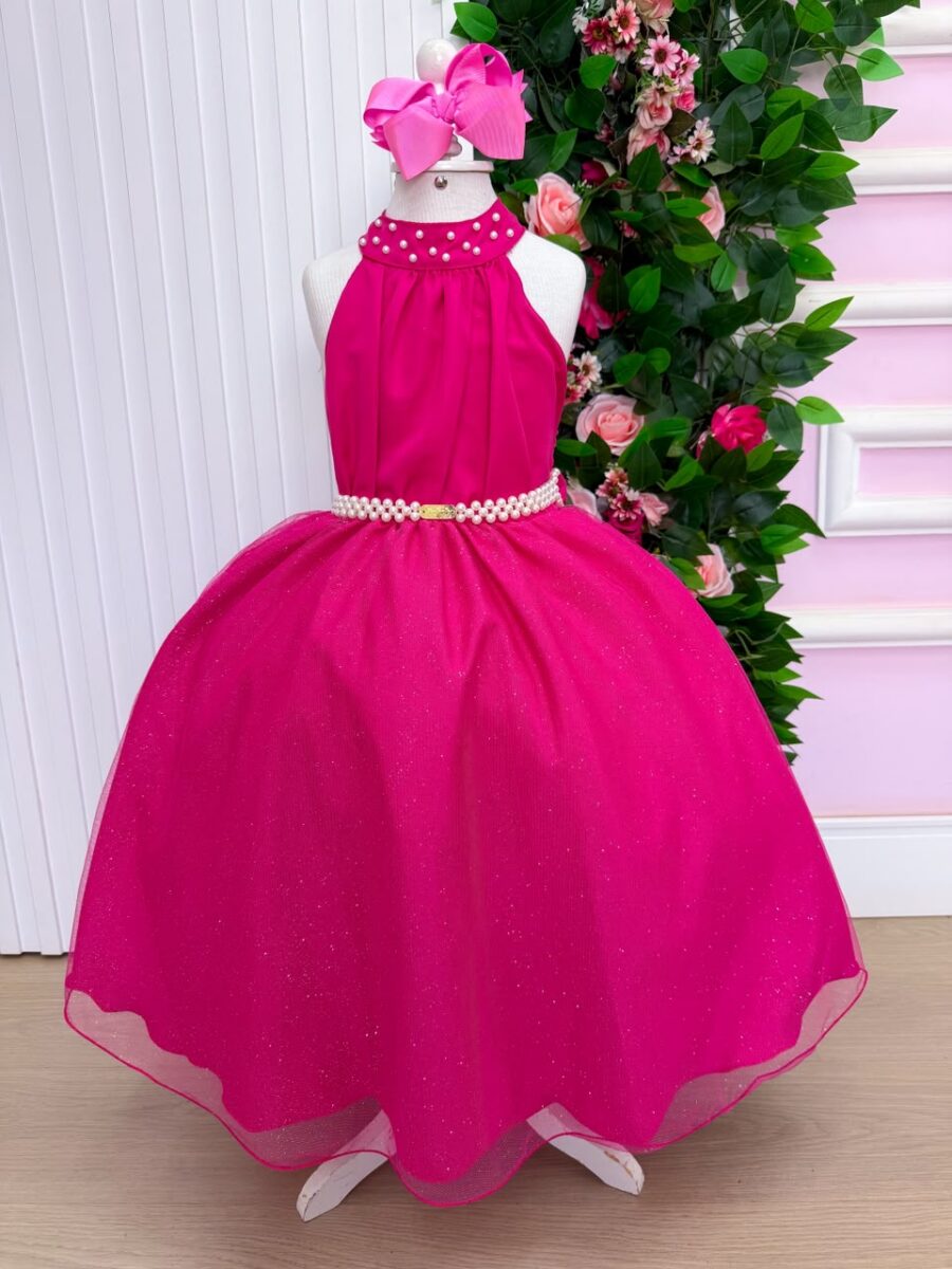 Vestido Infantil Longo Banana Club Âmbar Pink