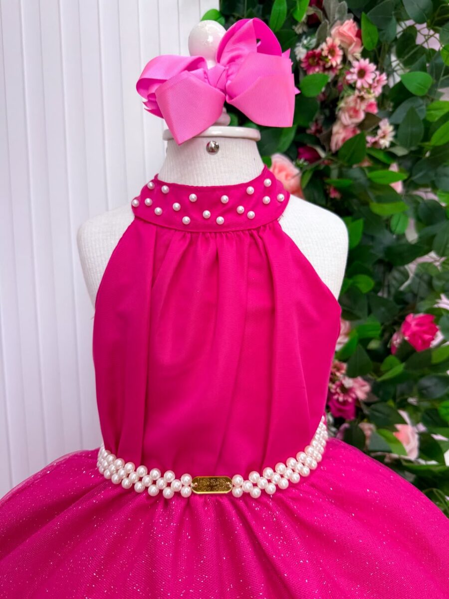 Vestido Infantil Longo Banana Club Âmbar Pink
