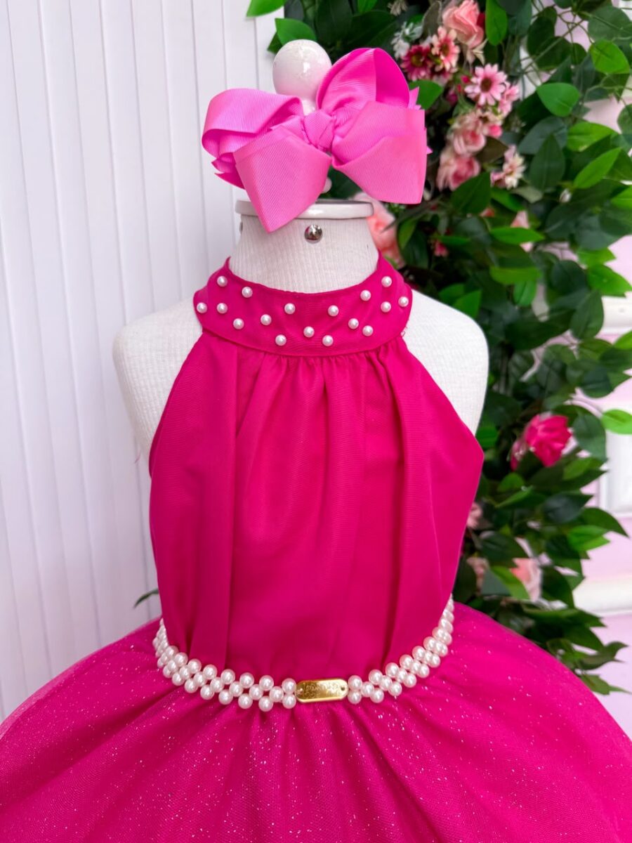 Vestido Infantil Longo Banana Club Âmbar Pink