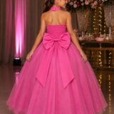 Vestido Infantil Longo Banana Club Âmbar Rosa Chiclete