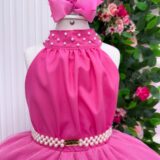 Vestido Infantil Longo Banana Club Âmbar Rosa Chiclete