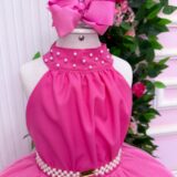 Vestido Infantil Longo Banana Club Âmbar Rosa Chiclete