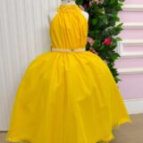 Vestido Infantil Longo Banana Club Âmbar Amarelo