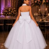 Vestido Infantil Longo Banana Club Âmbar Branco