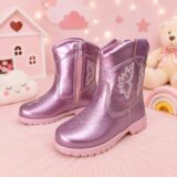 Bota Country Infantil Pitico Boiadeira Rosa Metalizada