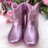 Bota Country Infantil Pitico Boiadeira Rosa Metalizada