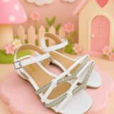 Sandália Infantil StarPink Violeta Branca com Strass