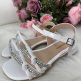 Sandália Infantil StarPink Violeta Branca com Strass