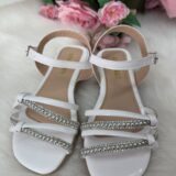 Sandália Infantil StarPink Violeta Branca com Strass
