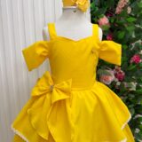 Vestido Infantil Longo Banana Club Safira Amarelo
