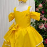 Vestido Infantil Longo Banana Club Safira Amarelo