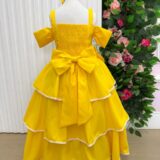 Vestido Infantil Longo Banana Club Safira Amarelo