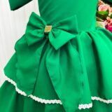 Vestido Infantil Longo Banana Club Safira Verde Bandeira