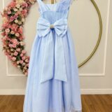 Vestido Infantil Longo Azul Formatura Daminha