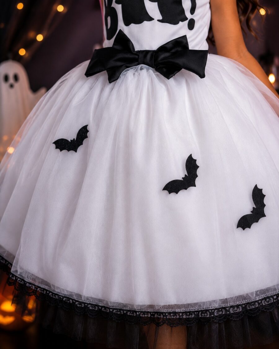 Vestido Fantasia Infantil Mini Miss Fantasminha Boo
