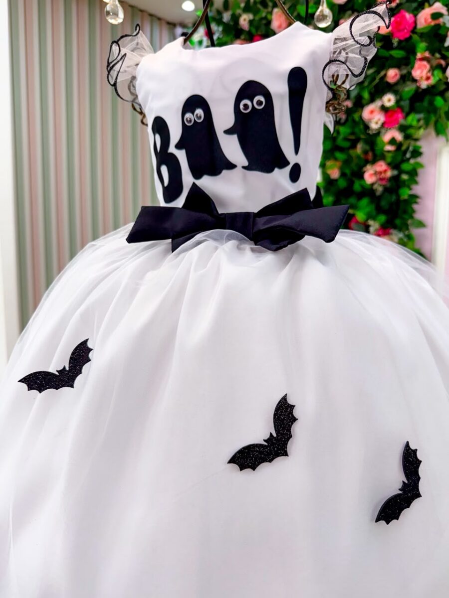 Vestido Fantasia Infantil Mini Miss Fantasminha Boo