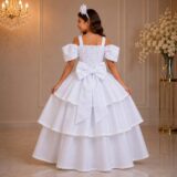 Vestido Infantil Longo Banana Club Safira Branco