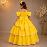 Vestido Infantil Longo Banana Club Safira Amarelo