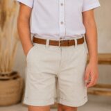 Conjunto Social Infantil Miss Cherry Heitor Shorts Xadrez