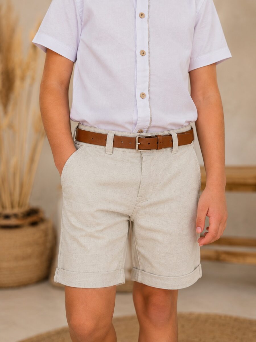 Conjunto Social Infantil Miss Cherry Heitor Shorts Xadrez