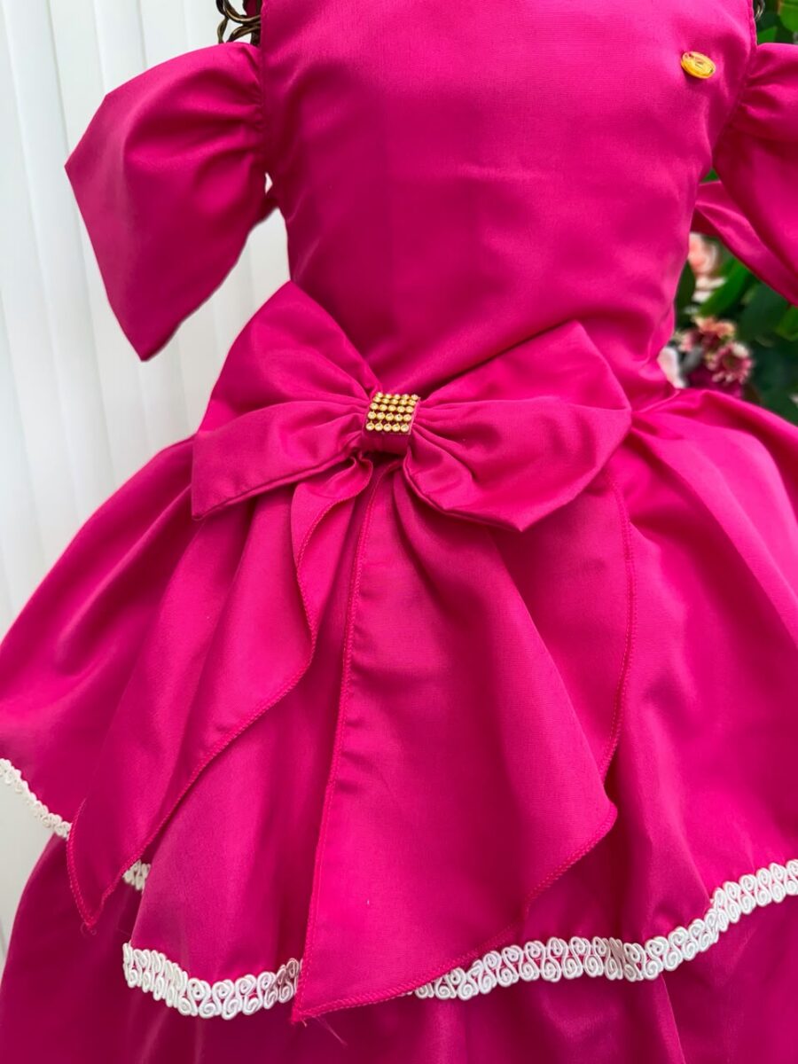 Vestido Infantil Longo Banana Club Safira Pink