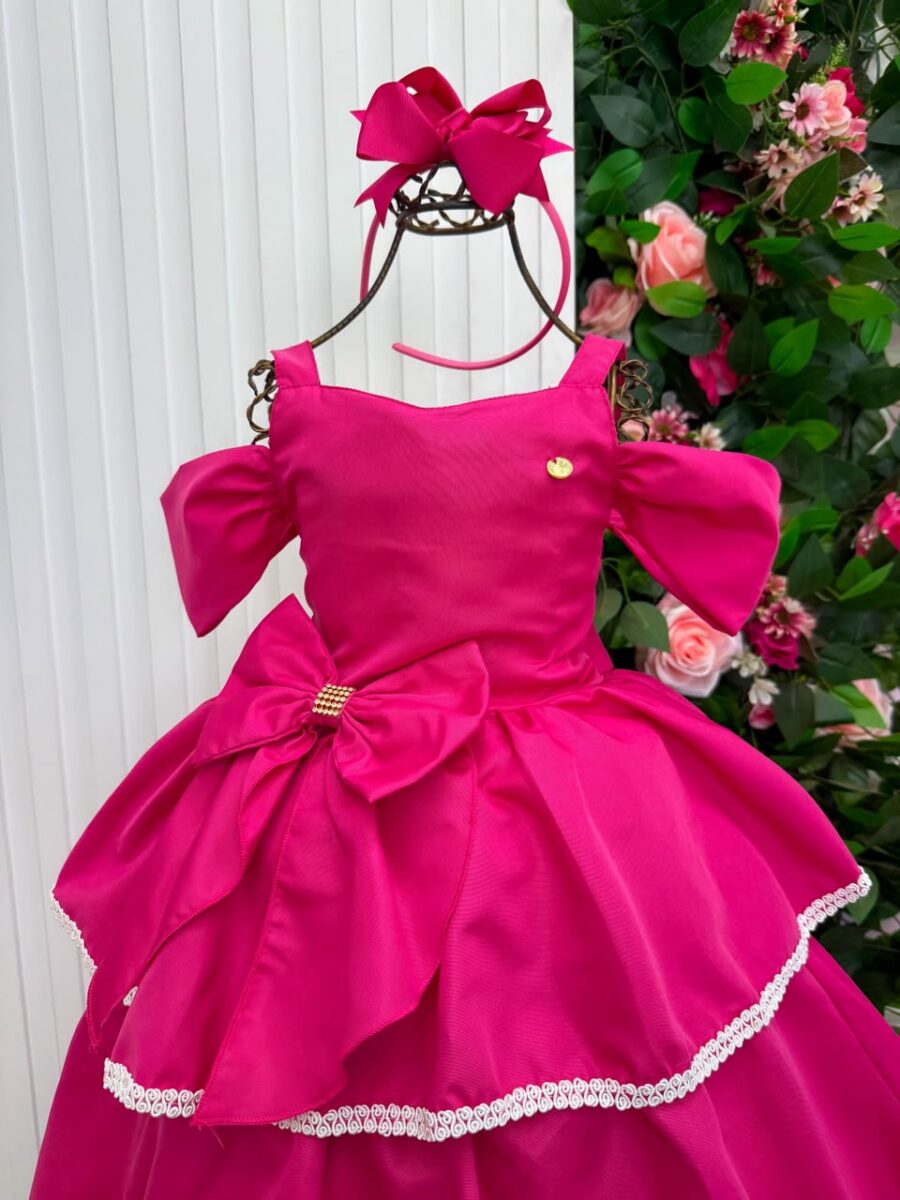 Vestido Infantil Longo Banana Club Safira Pink