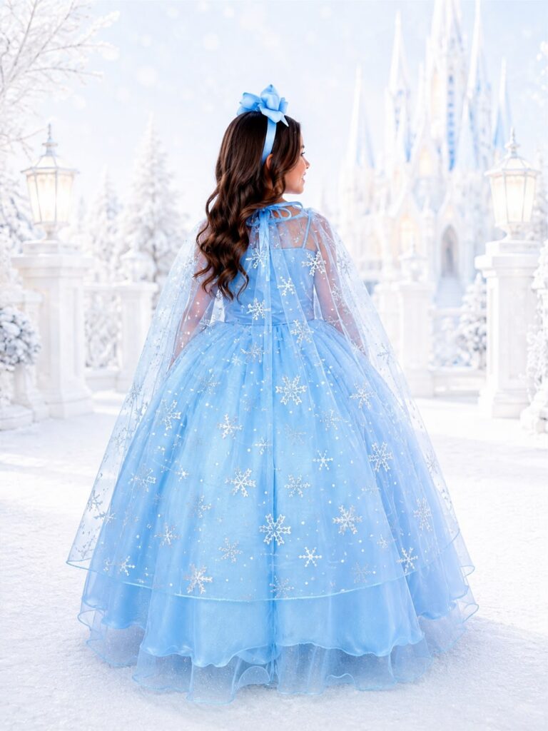 Fantasia Infantil Princesa Belli Gelo com Capa
