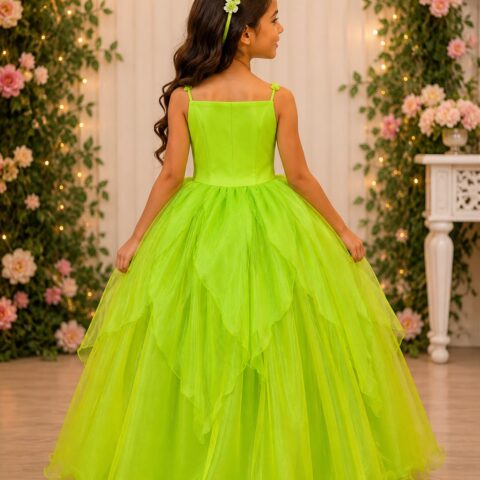 Fantasia Infantil Princesa Belli Longa Verde