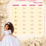 Vestido Infantil Bella Child Laize Amarelo Tule e Renda