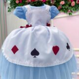 Vestido Infantil Temático Mundo Encantado Menina Bonita Azul