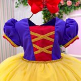 Vestido Infantil Temático Princesa Maçã Menina Bonita