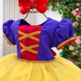 Vestido Infantil Temático Princesa Maçã Menina Bonita