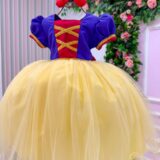 Vestido Infantil Temático Princesa Maçã Menina Bonita