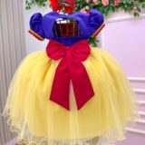 Vestido Infantil Temático Princesa Maçã Menina Bonita