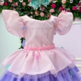 Vestido Infantil Banana Club Floresta Encantada Rosa
