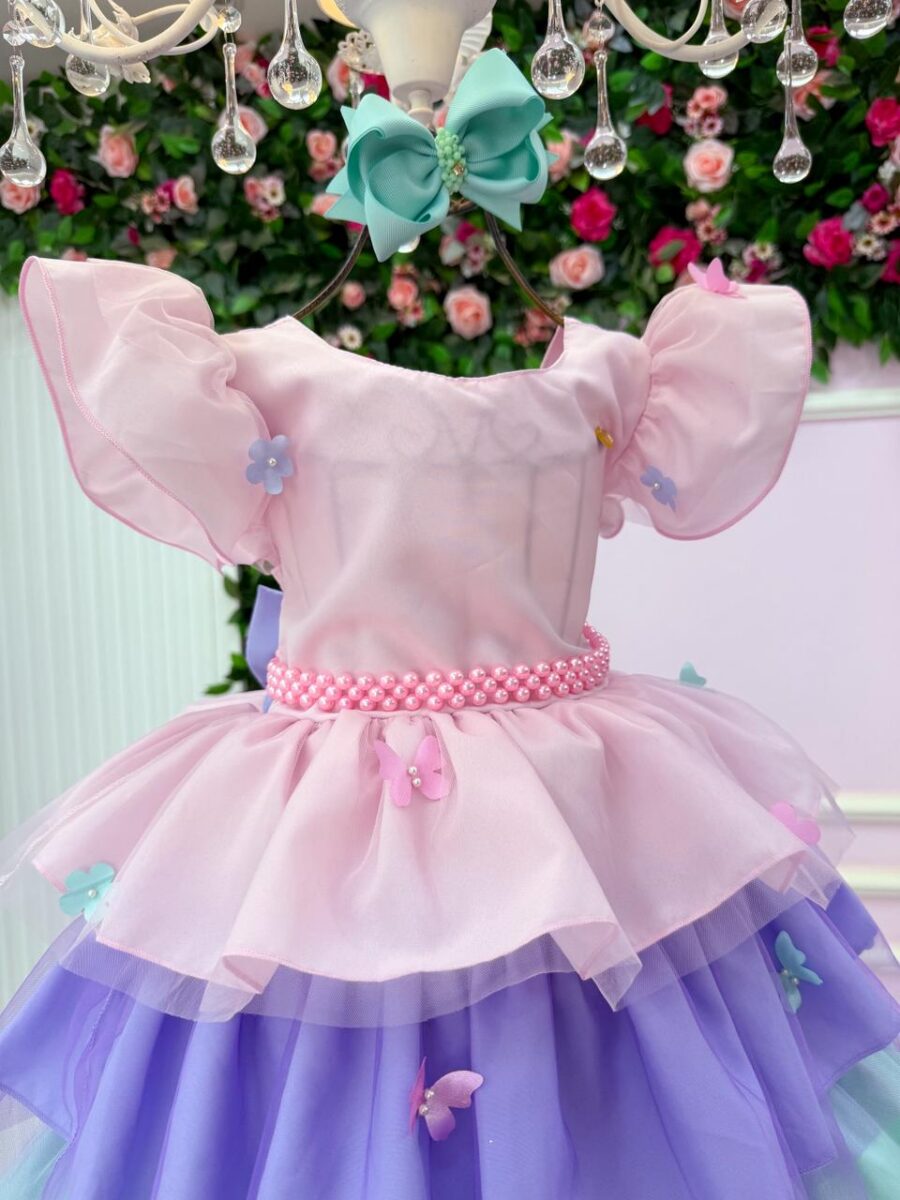 Vestido Infantil Banana Club Floresta Encantada Rosa