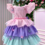 Vestido Infantil Banana Club Floresta Encantada Rosa