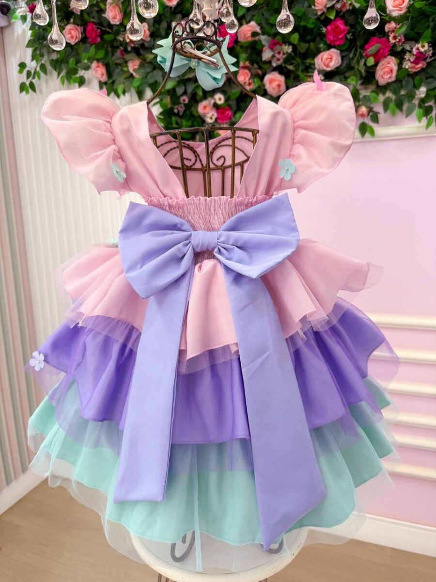 Vestido Infantil Banana Club Floresta Encantada Rosa