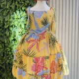 Vestido Infantil Casual Primavera Amarelo Florido