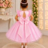 Vestido Infantil Jardim Encantado Marie Rosa com Laço