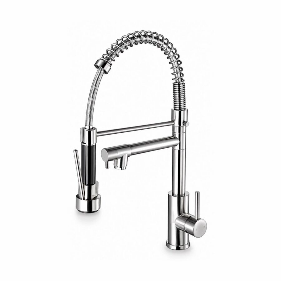 Torneira Monocomando Gourmet com Mola 2 Saídas 50 cm
