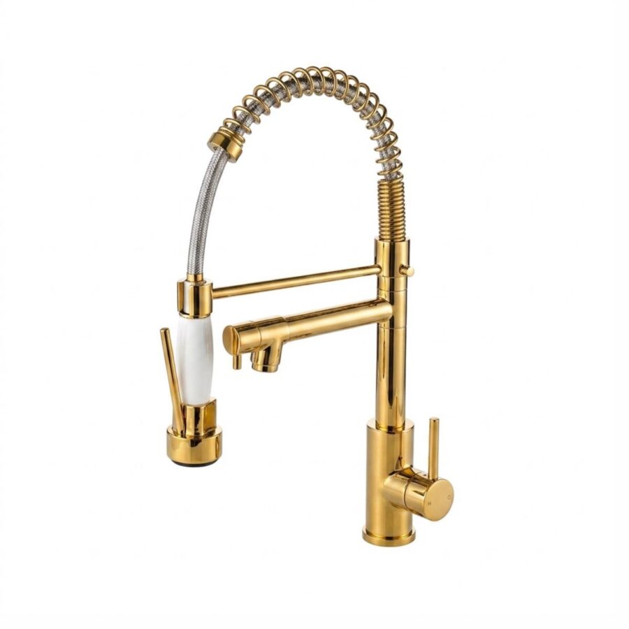 Torneira Monocomando Gourmet com Mola 2 Saídas 50 cm