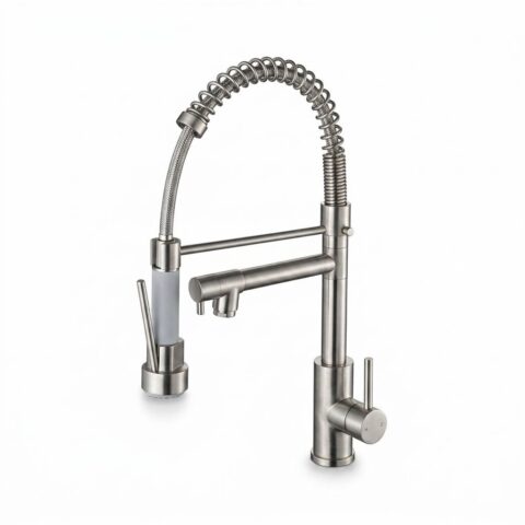 Torneira Monocomando Gourmet com Mola 2 Saídas 50 cm