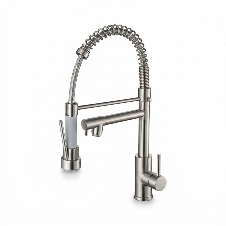 Torneira Monocomando Gourmet com Mola 2 Saídas 50 cm