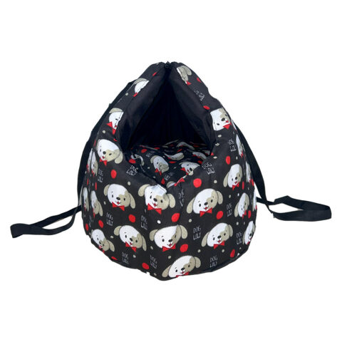 Bolsa Pet Amora 2 em 1 Impermeável Pop Dog Preto