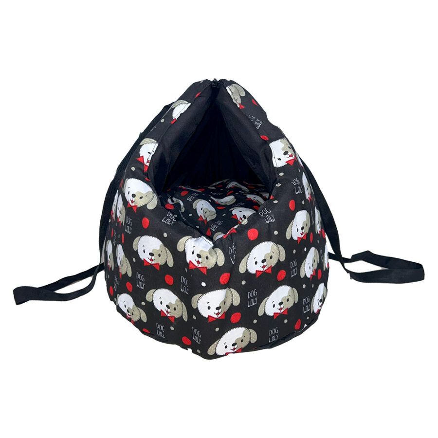 Bolsa Pet Amora 2 em 1 Impermeável Pop Dog Preto