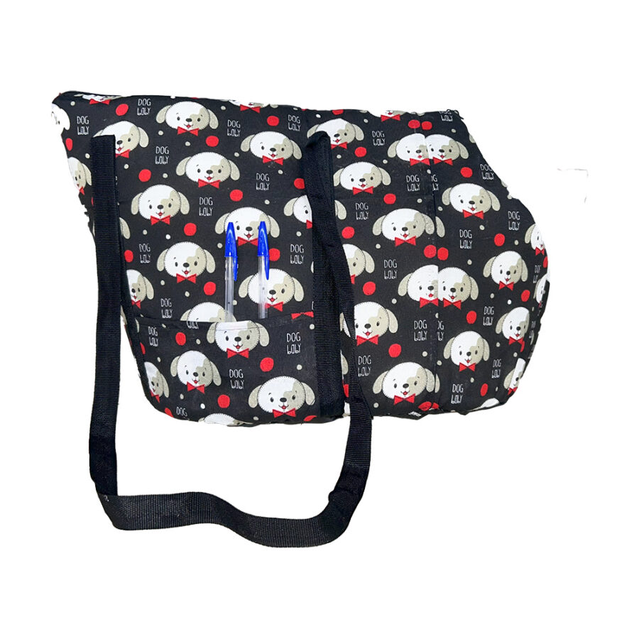 Bolsa Pet Amora 2 em 1 Impermeável Pop Dog Preto