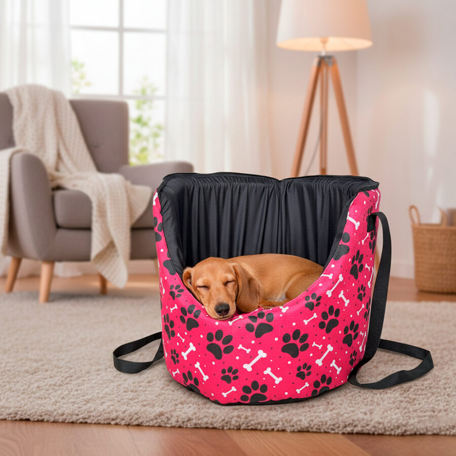 Bolsa Pet Amora 2 em 1 Impermeável Pop Dog Pink